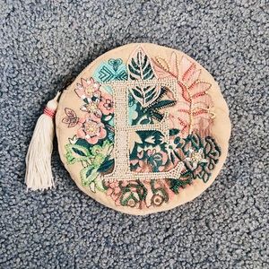 Anthro BHLDN "E" Monogram Pouch